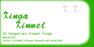 kinga kimmel business card